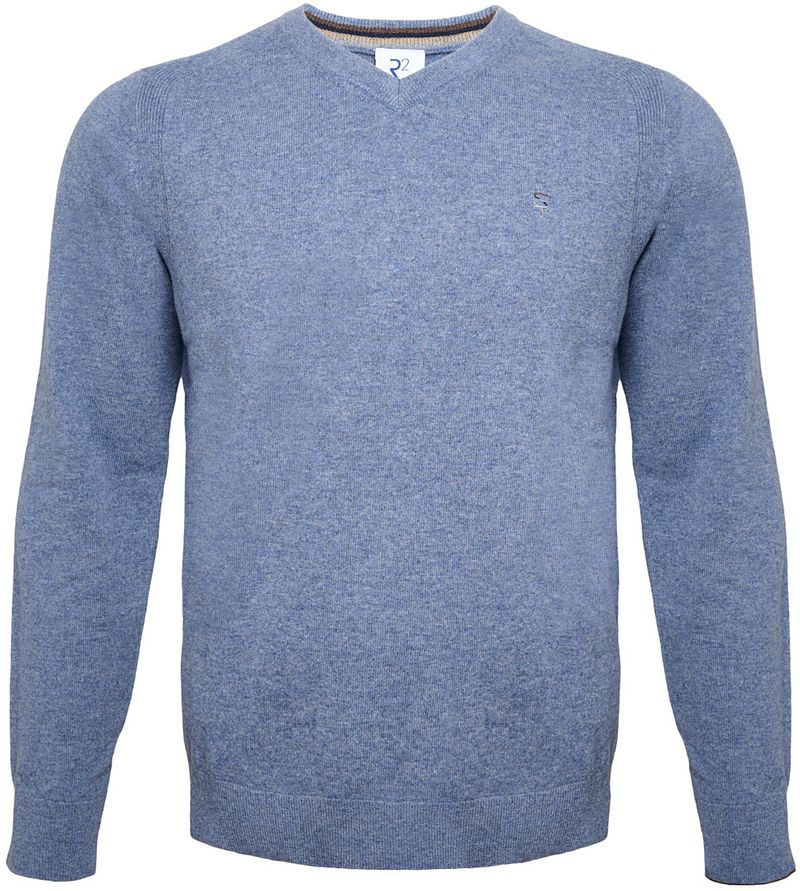 R2 Pullover Merino Wool Blau - Größe XL günstig online kaufen