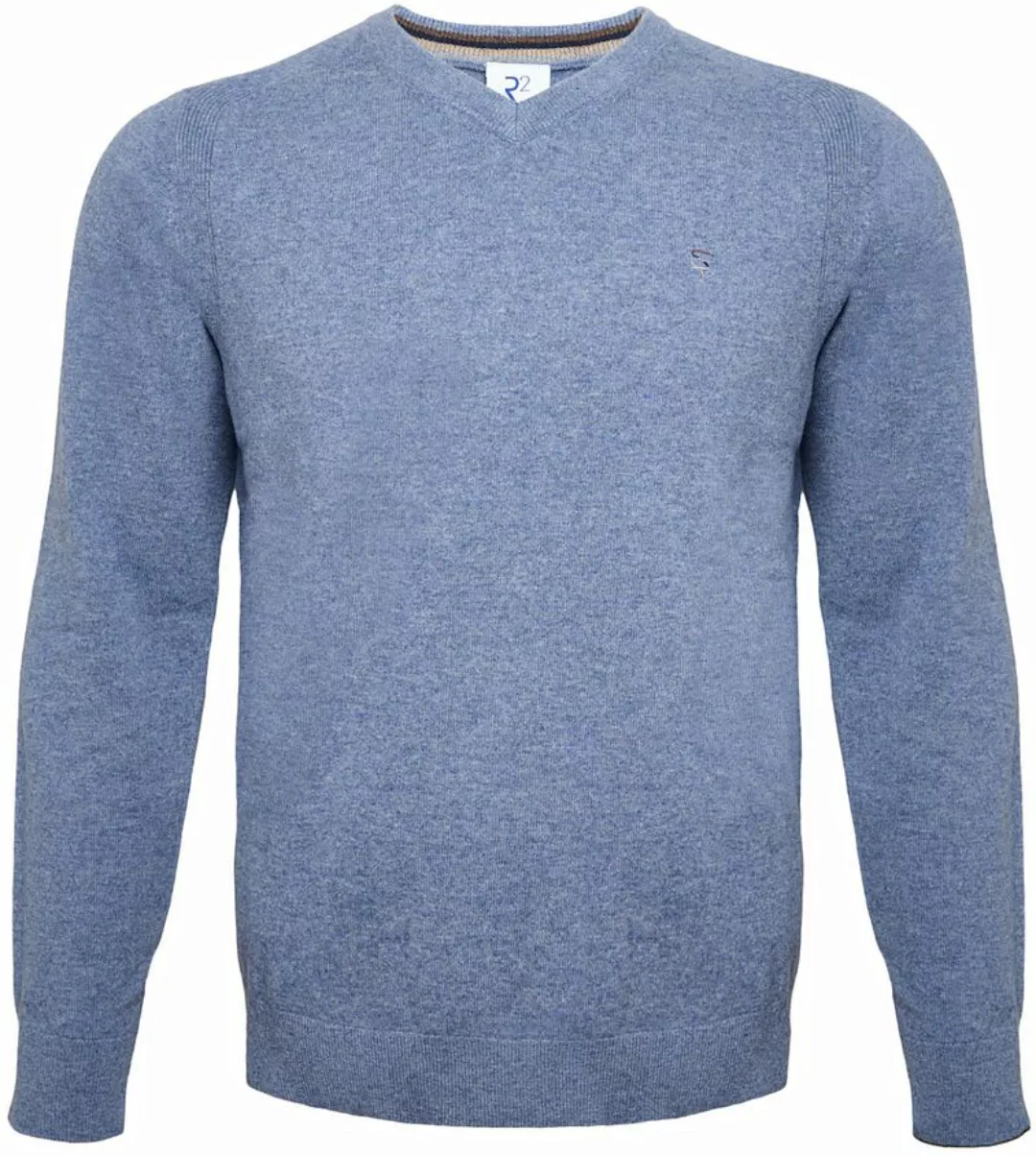 R2 Pullover Merino Wool Blau - Größe M günstig online kaufen