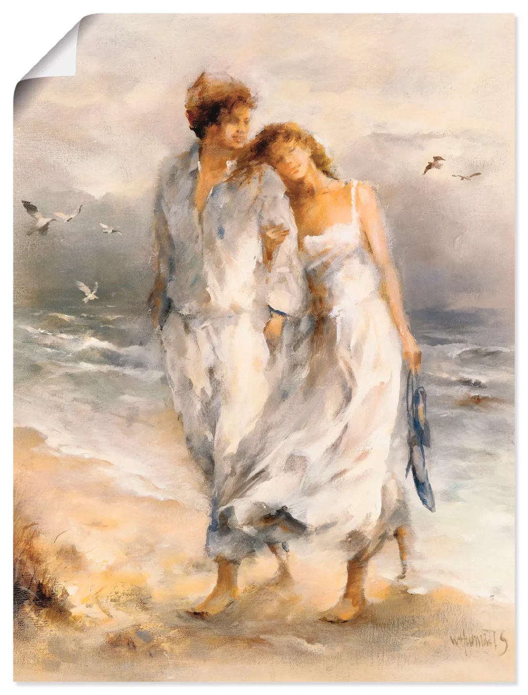 Artland Wandbild »Verliebt«, Paar, (1 St.), als Leinwandbild, Poster, Wanda günstig online kaufen