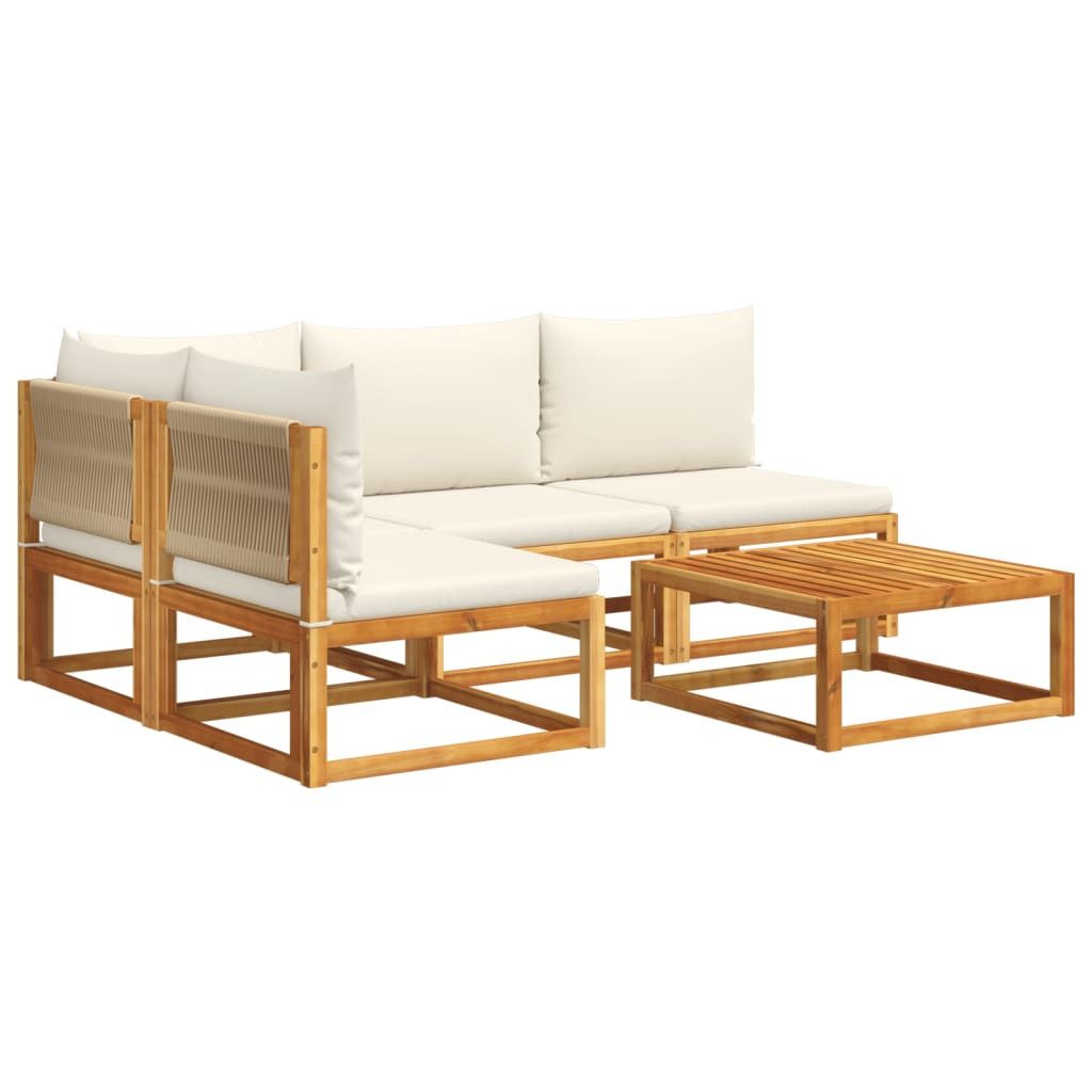 vidaXL Loungesofa 5-tlg. Gartensofa-Set mit Kissen günstig online kaufen