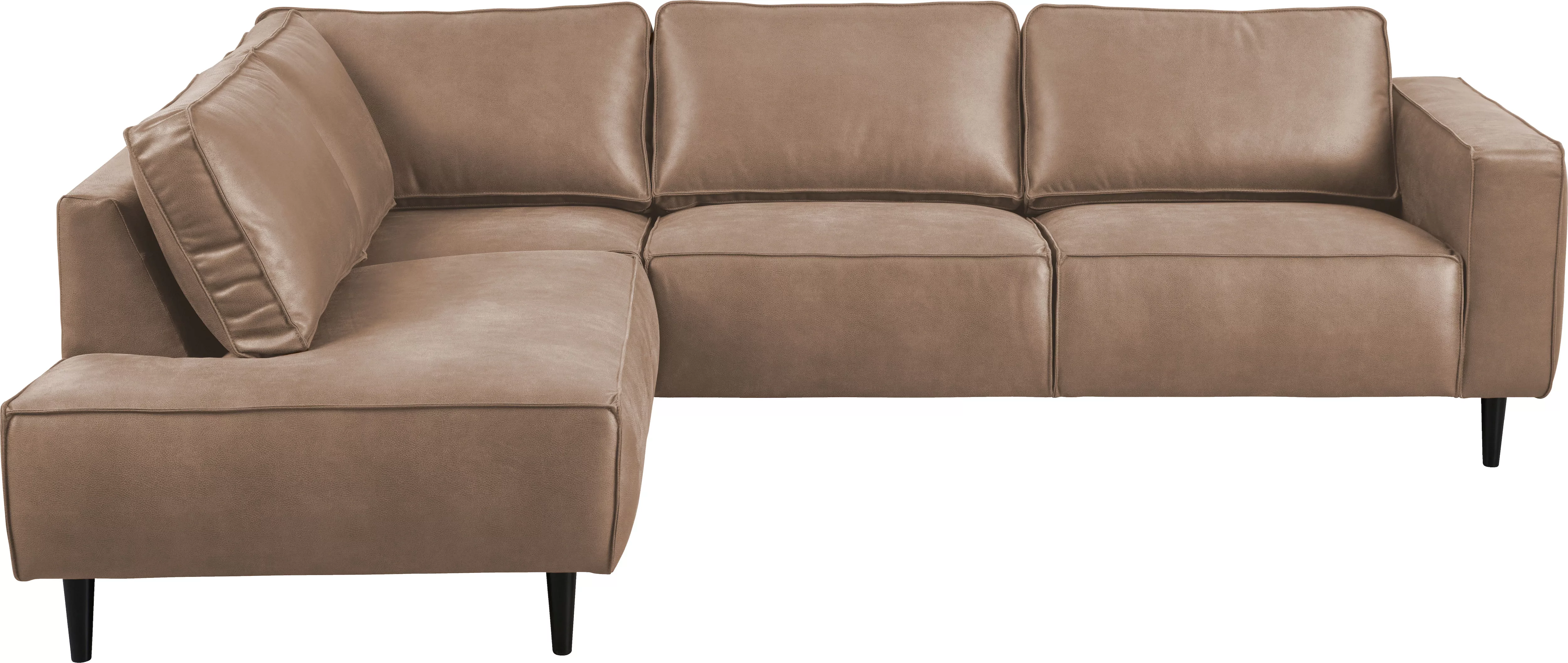 Places of Style Ecksofa »Fumone, Lederoptik oder Soft-Touch Chenille«, Brei günstig online kaufen