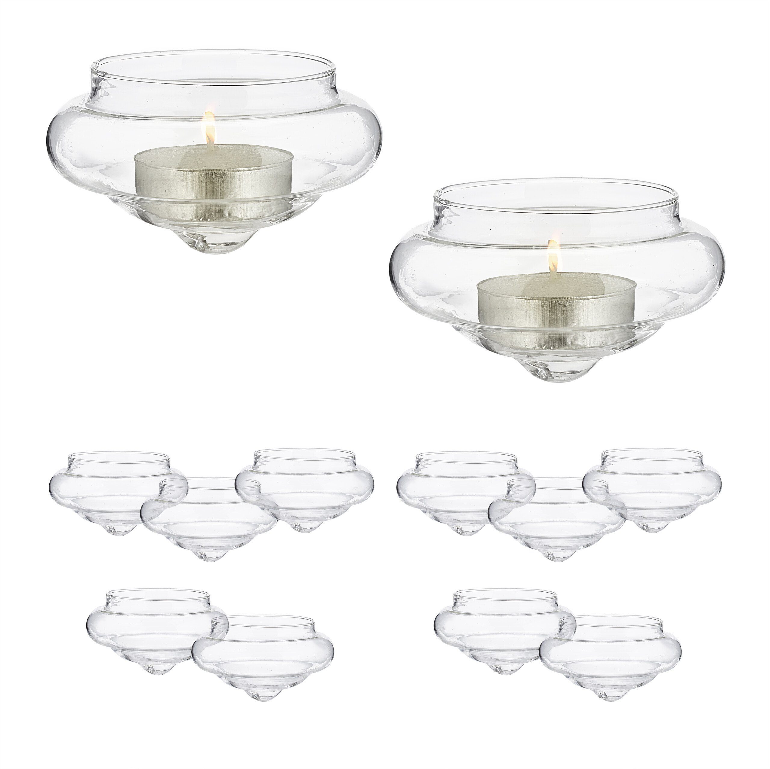 relaxdays Teelichthalter Schwimmwindlicht im 12er Set günstig online kaufen