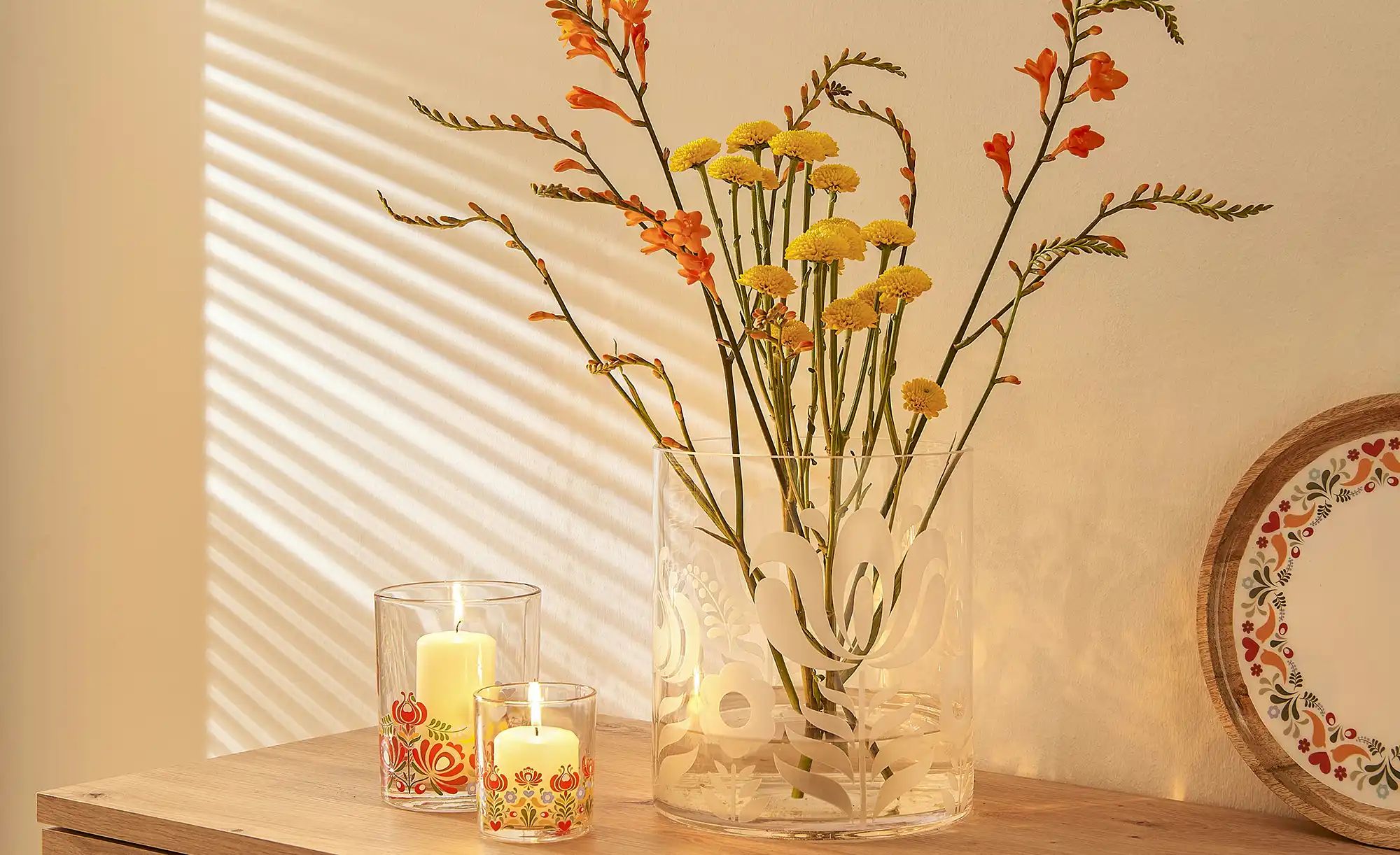 HOME STORY Vase ¦ transparent/klar ¦ Glas  ¦ Maße (cm): H: 22  Ø: 19 Access günstig online kaufen