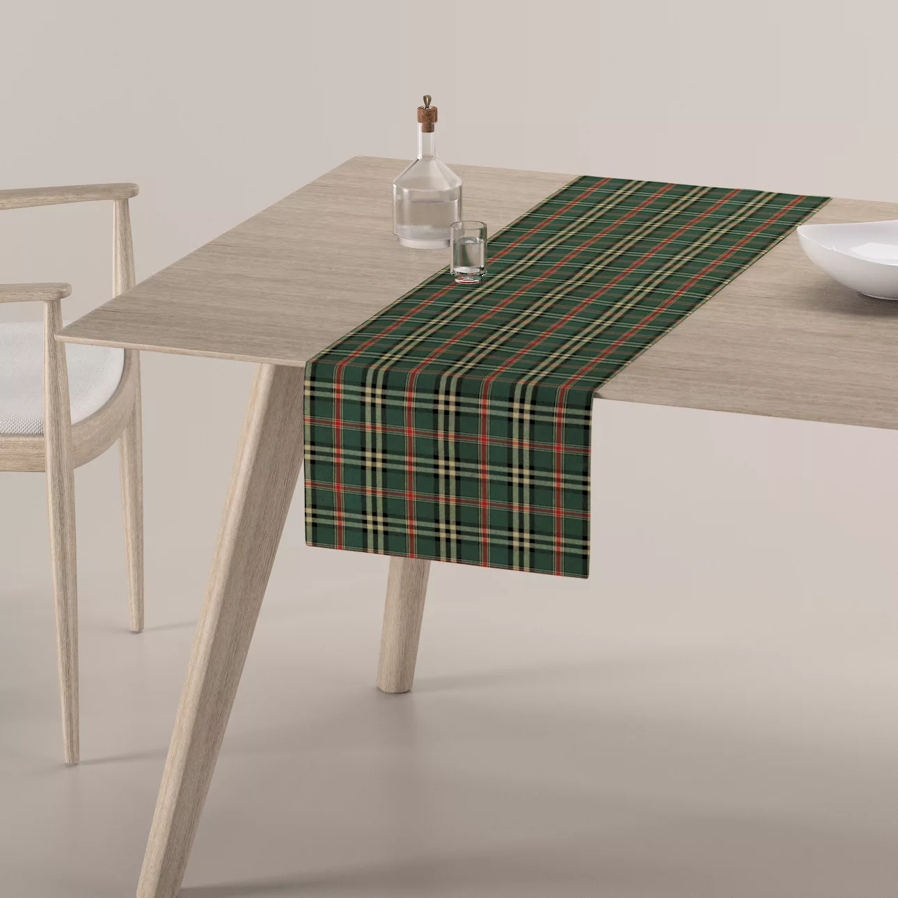 Tischläufer, grün-rot, 40 x 130 cm, Quadro (142-69) günstig online kaufen