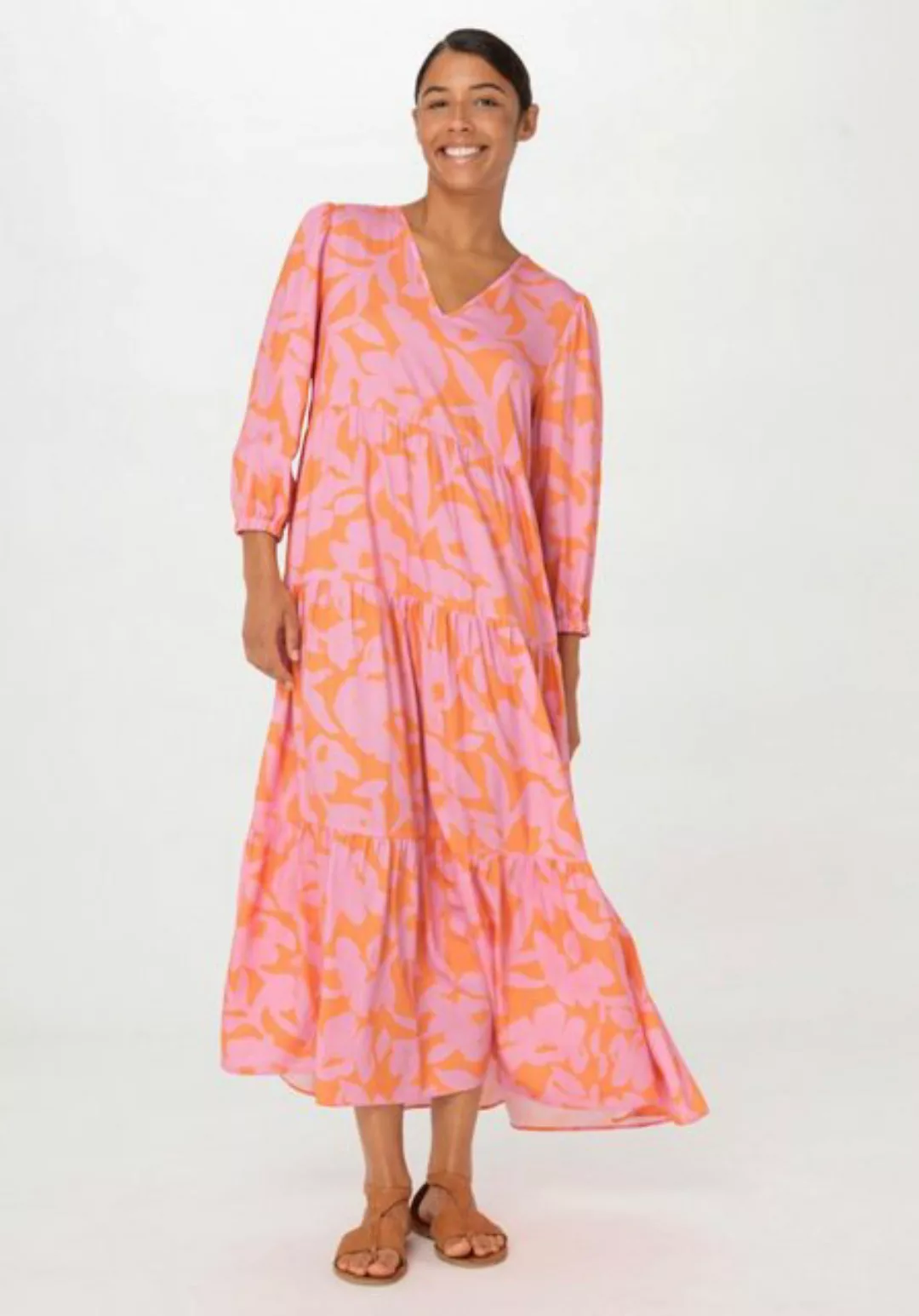 Hessnatur A-Linien-Kleid Relaxed aus reiner LENZING™ ECOVERO™ Viskose (1-tl günstig online kaufen