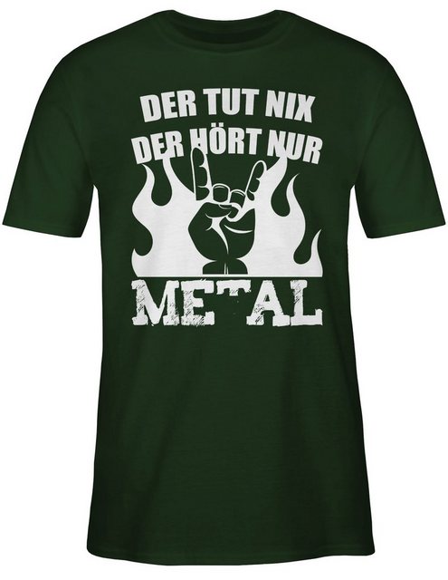 Shirtracer T-Shirt Der tut nix der hört nur Metal Heavy Metal Geschenke günstig online kaufen