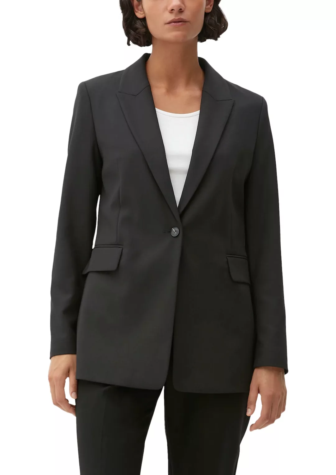 s.Oliver BLACK LABEL Longblazer mit extravaganten 4-Knopf-Manschetten an de günstig online kaufen