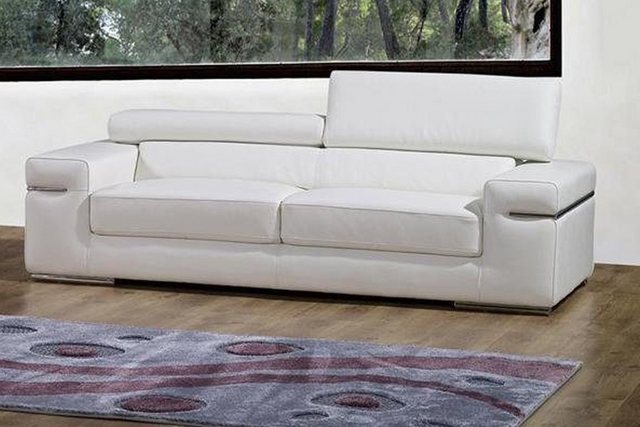 JVmoebel Sofa Beiger Polster 3-Sitzer Leder Sofas Couchen Sitz Design Club günstig online kaufen