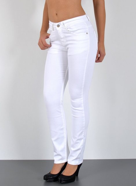 ESRA Straight-Jeans Damen Jeans Gerade hohe Leibhöhe Stretch-Jeans Damen Re günstig online kaufen