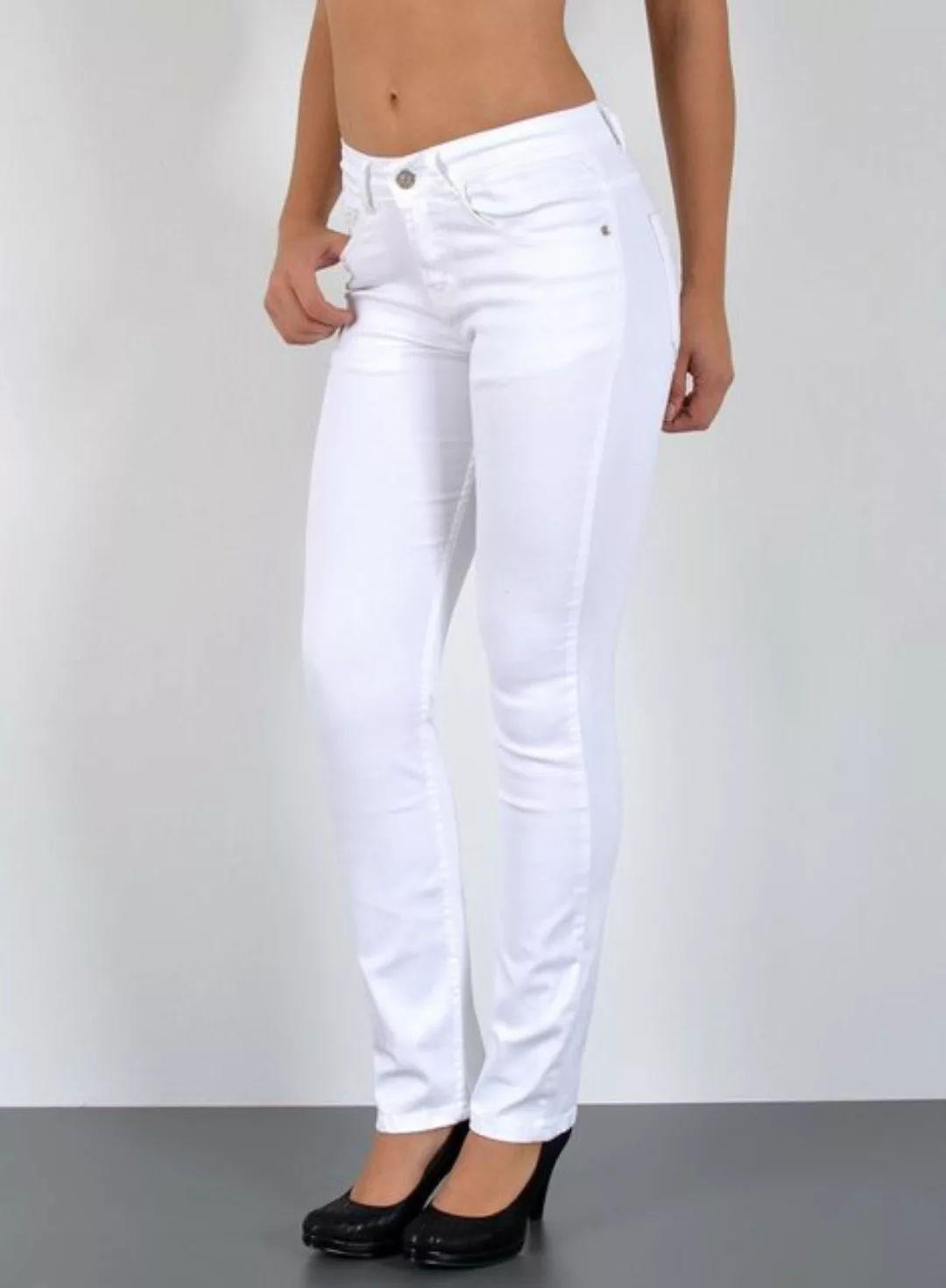ESRA Straight-Jeans G400 Damen Jeans Gerade hohe Leibhöhe, bis Übergröße / günstig online kaufen