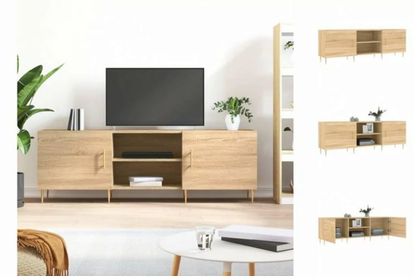 vidaXL TV-Schrank TV-Schrank Sonoma-Eiche 150x30x50 cm Holzwerkstoff günstig online kaufen