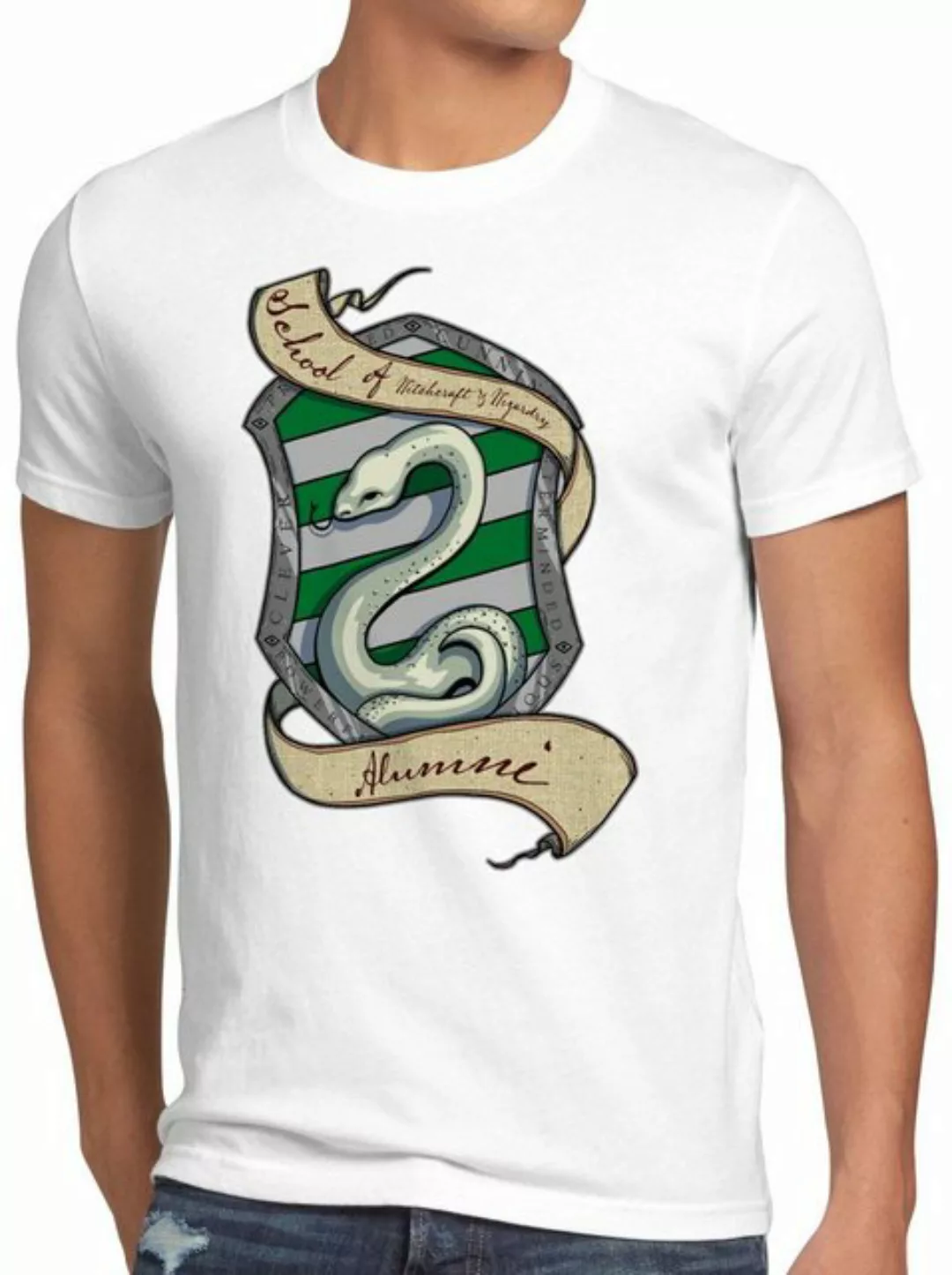 style3 Print-Shirt Herren T-Shirt Haus Schlange Hut schule zauberei wasser günstig online kaufen