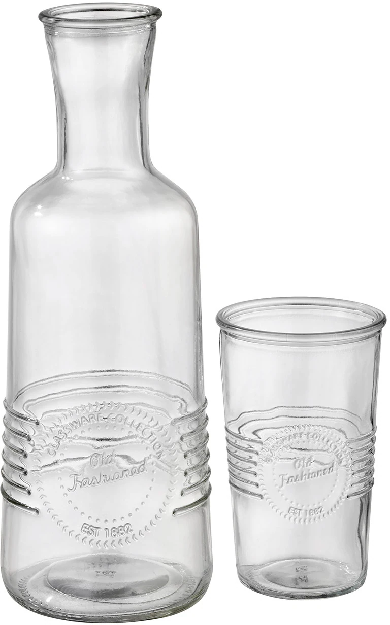 APS Karaffe »OLD FASHIONED«, (Set, 2 tlg.), Glas, 1 Liter Fassungsvermögen, günstig online kaufen