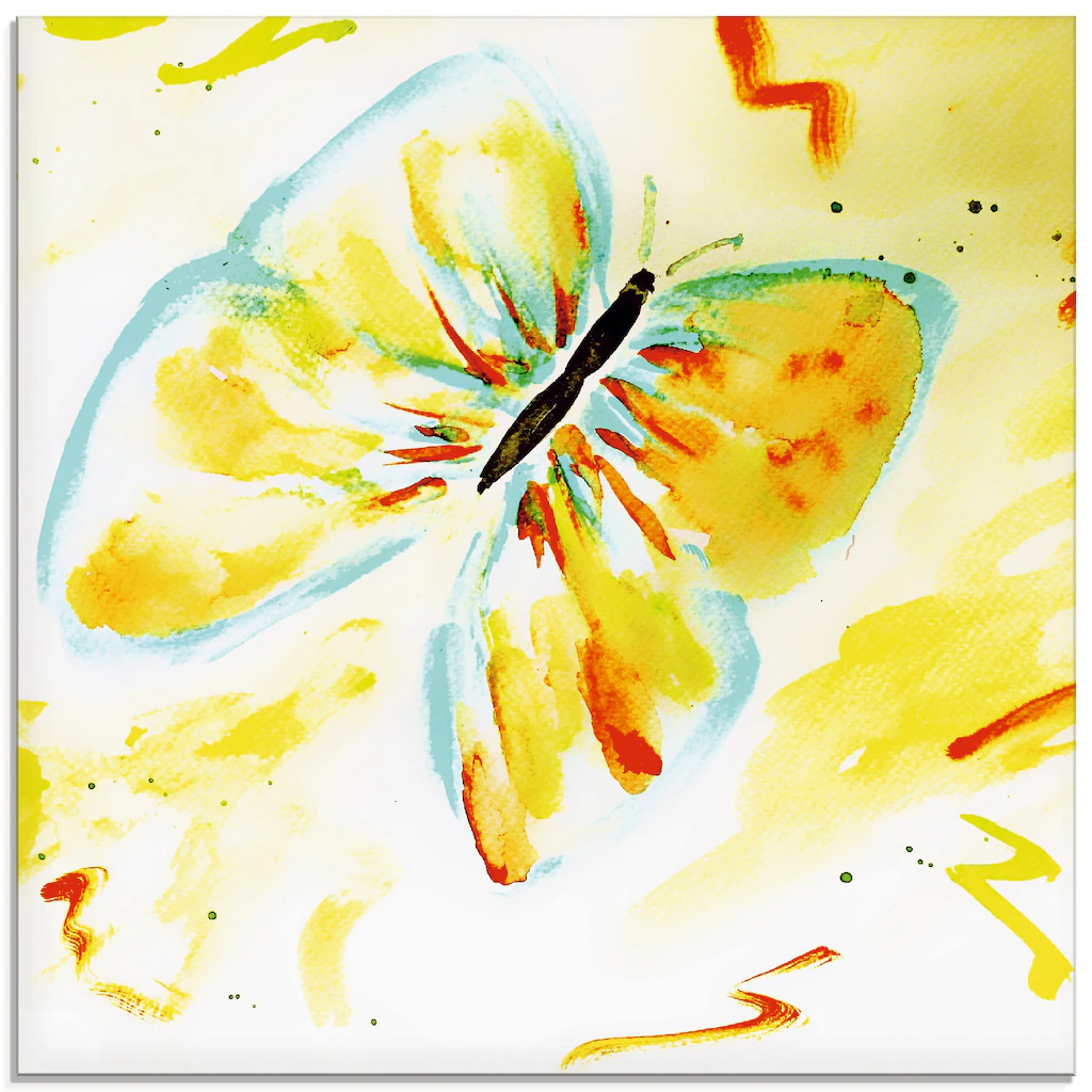Artland Glasbild "Schmetterling Gelb", Insekten, (1 St.), in verschiedenen günstig online kaufen