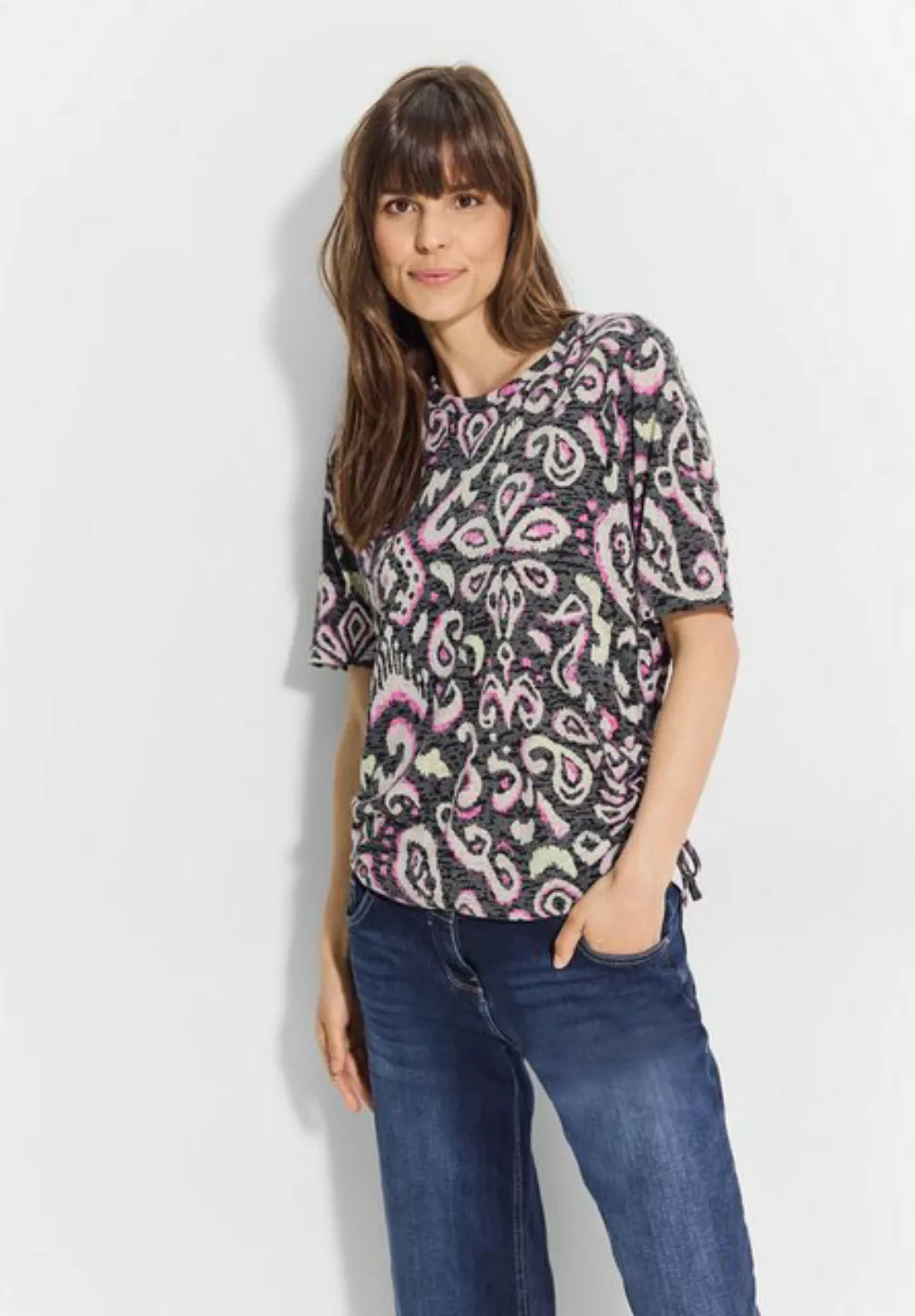 Cecil T-Shirt mit leichten Raffungen an den Seiten günstig online kaufen