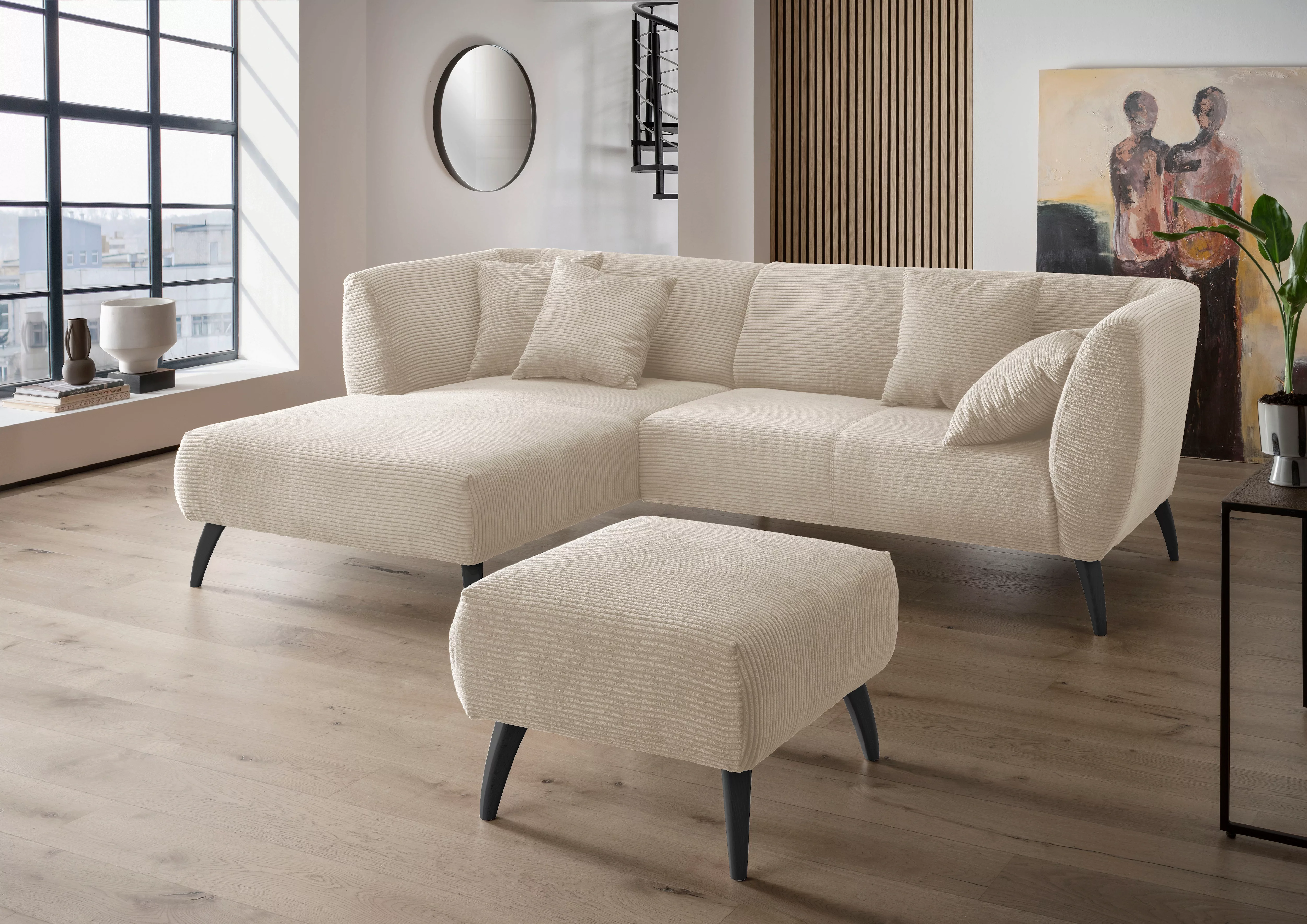 INOSIGN Ecksofa "Colori Polstermöbel mit zeitlos eleganter Rückenführung. L günstig online kaufen