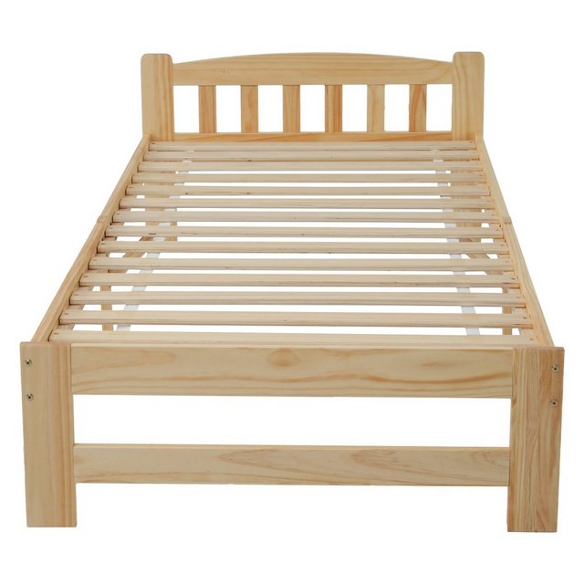 Gotagee Holzbett Einzelbett mit Lattenroste Jugendbett Massivholzbett Natur günstig online kaufen