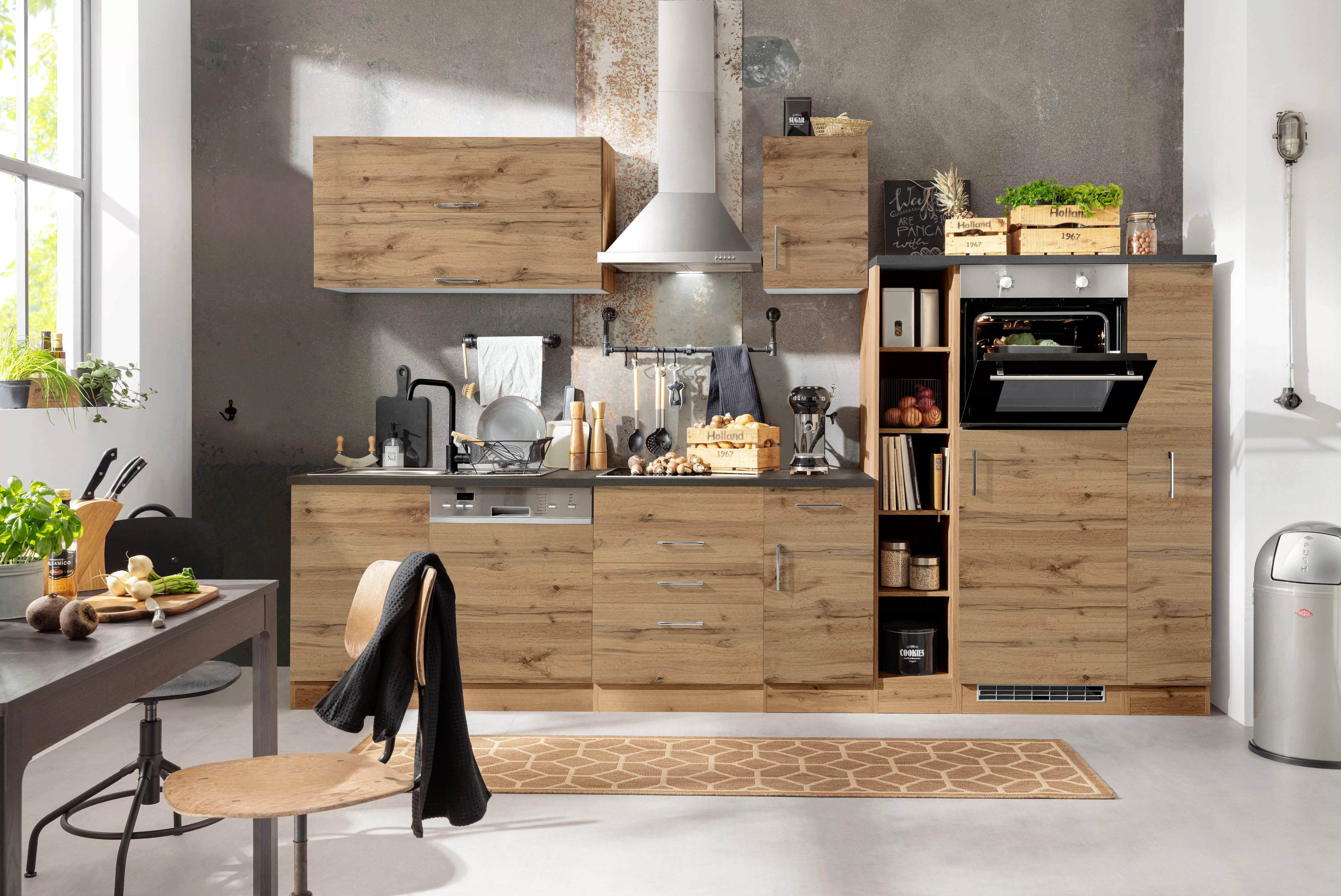 HELD MÖBEL Küchenzeile "Colmar", mit E-Geräten, Breite 330 cm günstig online kaufen