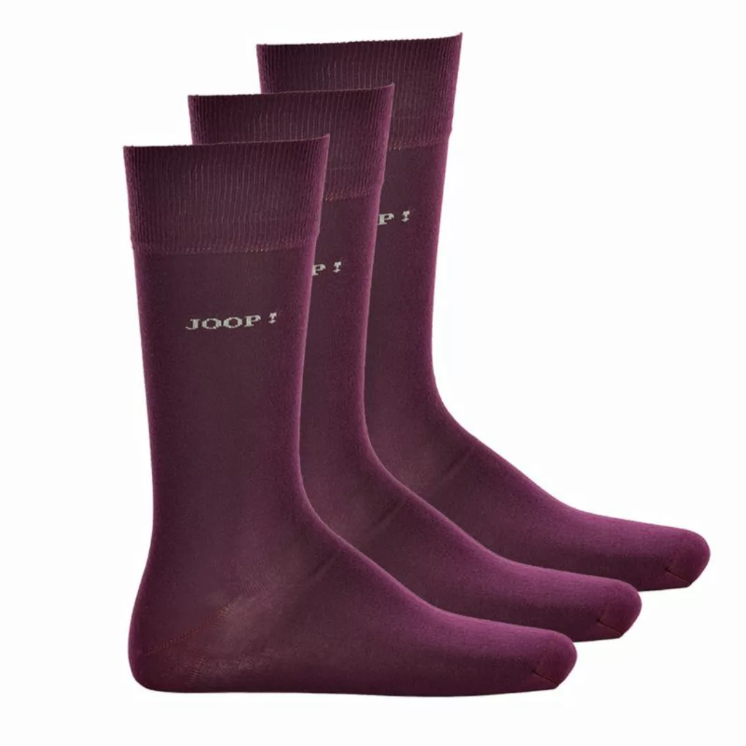 JOOP! Herren Socken, 3er Pack - Kurzsocken, Baumwolle, Unifarben Lila 39-42 günstig online kaufen