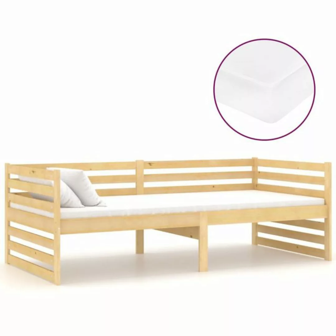 furnicato Bett Tagesbett mit Matratze 90x200 cm Kiefer Massivholz günstig online kaufen