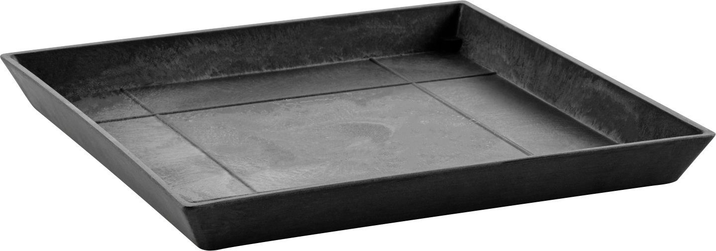 ECOPOTS Blumentopfuntersetzer SQUARE SAUCER Dark Grey, günstig online kaufen