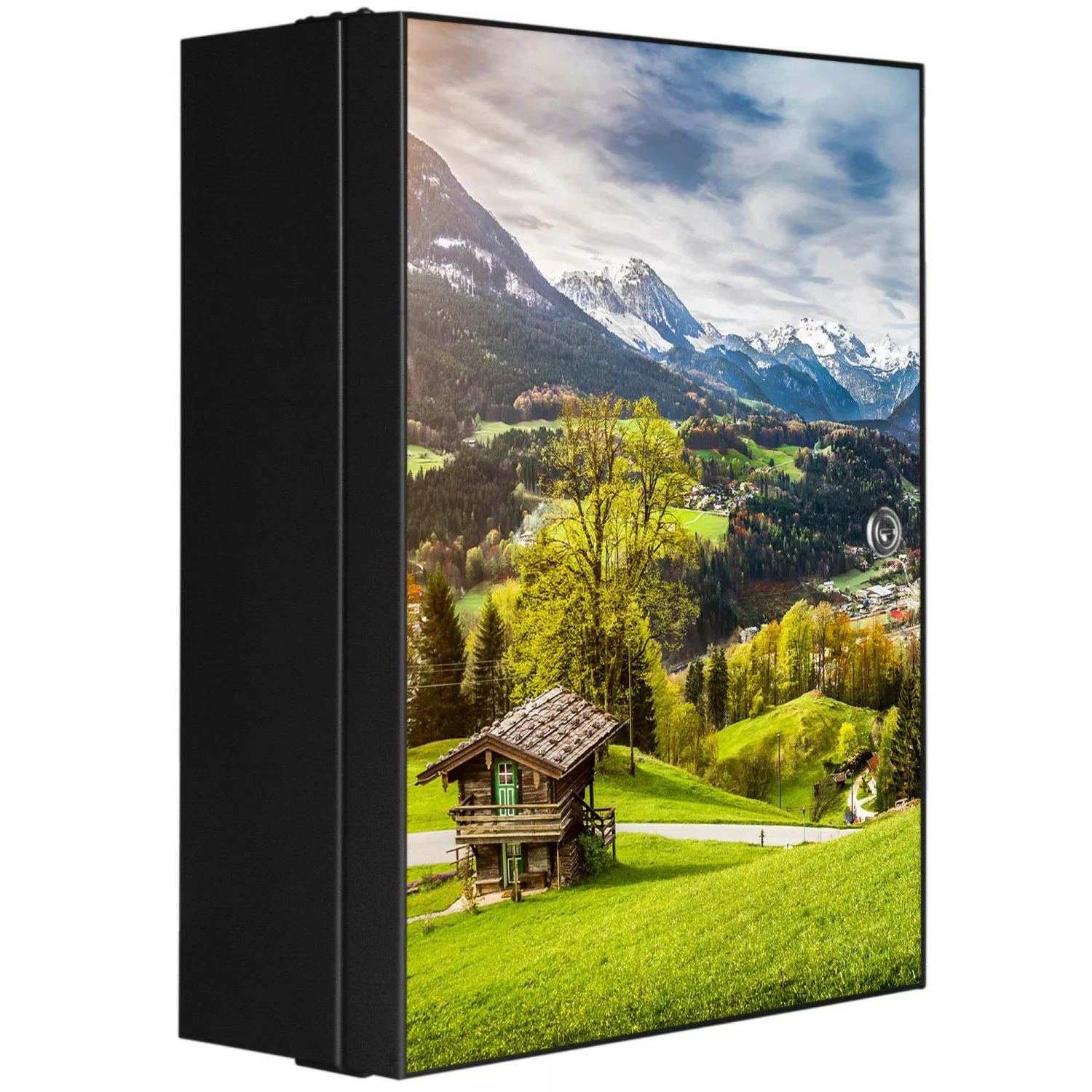 Banjado XXL Medizinschrank Abschliessbar 35x46x15cm Arzneischrank Anthrazit günstig online kaufen