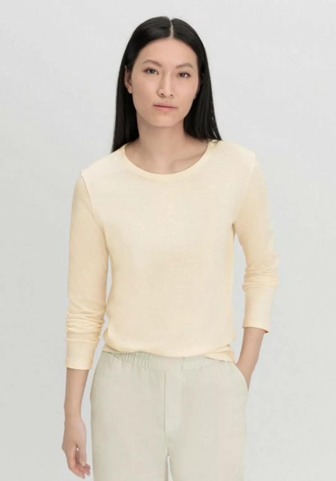Hessnatur T-Shirt Langarm Regular aus reiner Bio-Baumwolle (1-tlg) günstig online kaufen