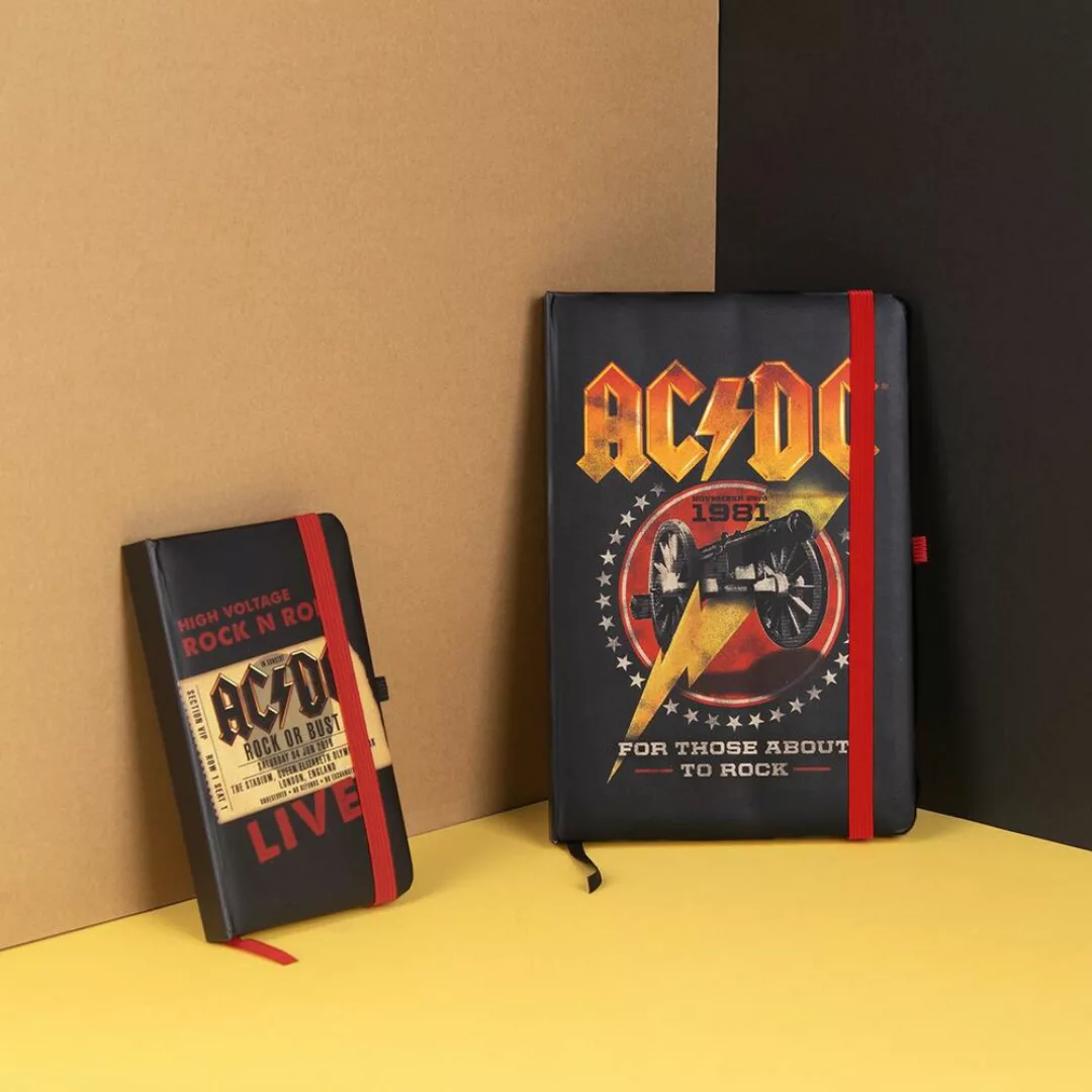 Notizbuch Acdc Schwarz A6 günstig online kaufen