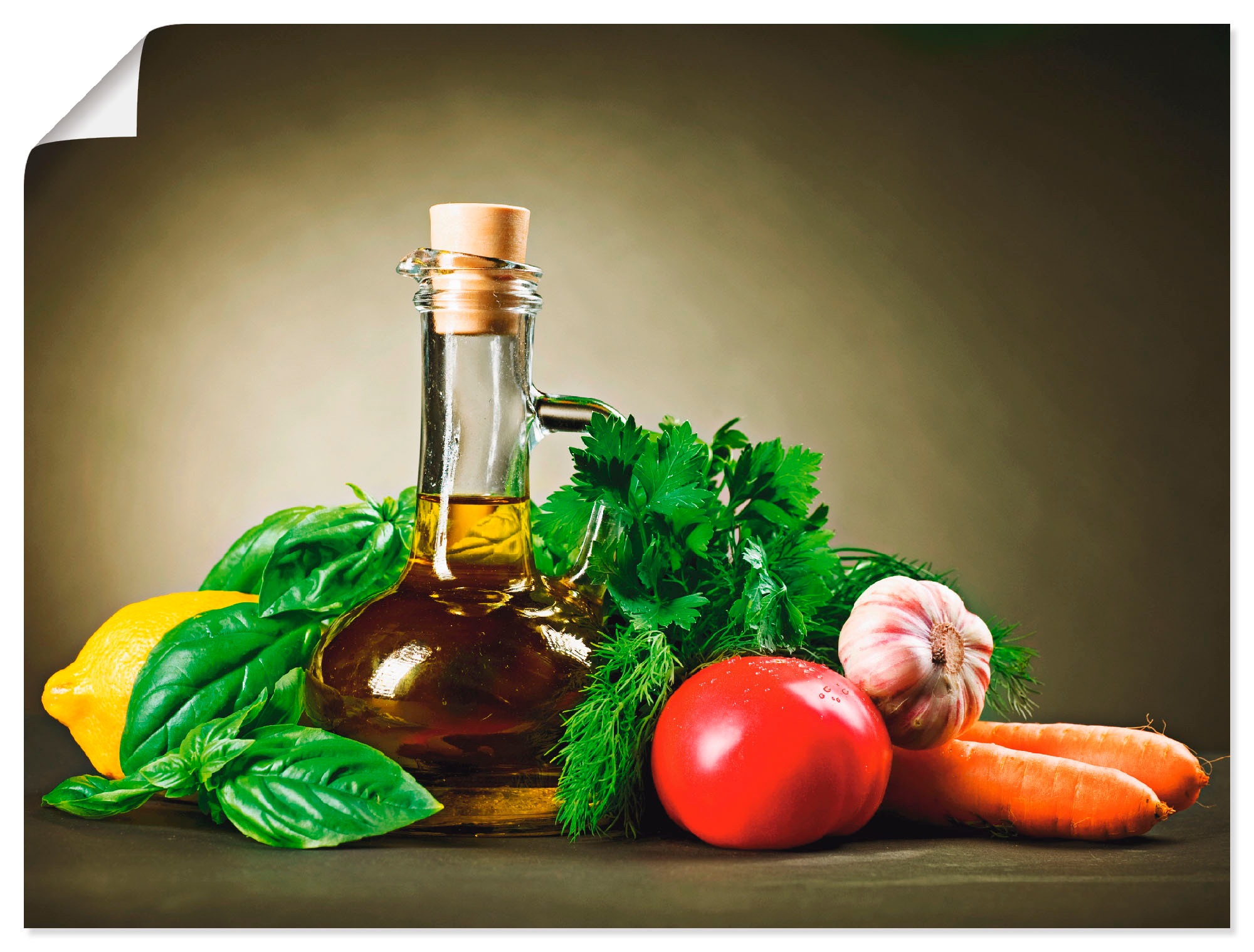 Artland Wandbild "Gesundes Gemüse und Gewürze", Lebensmittel, (1 St.), als günstig online kaufen