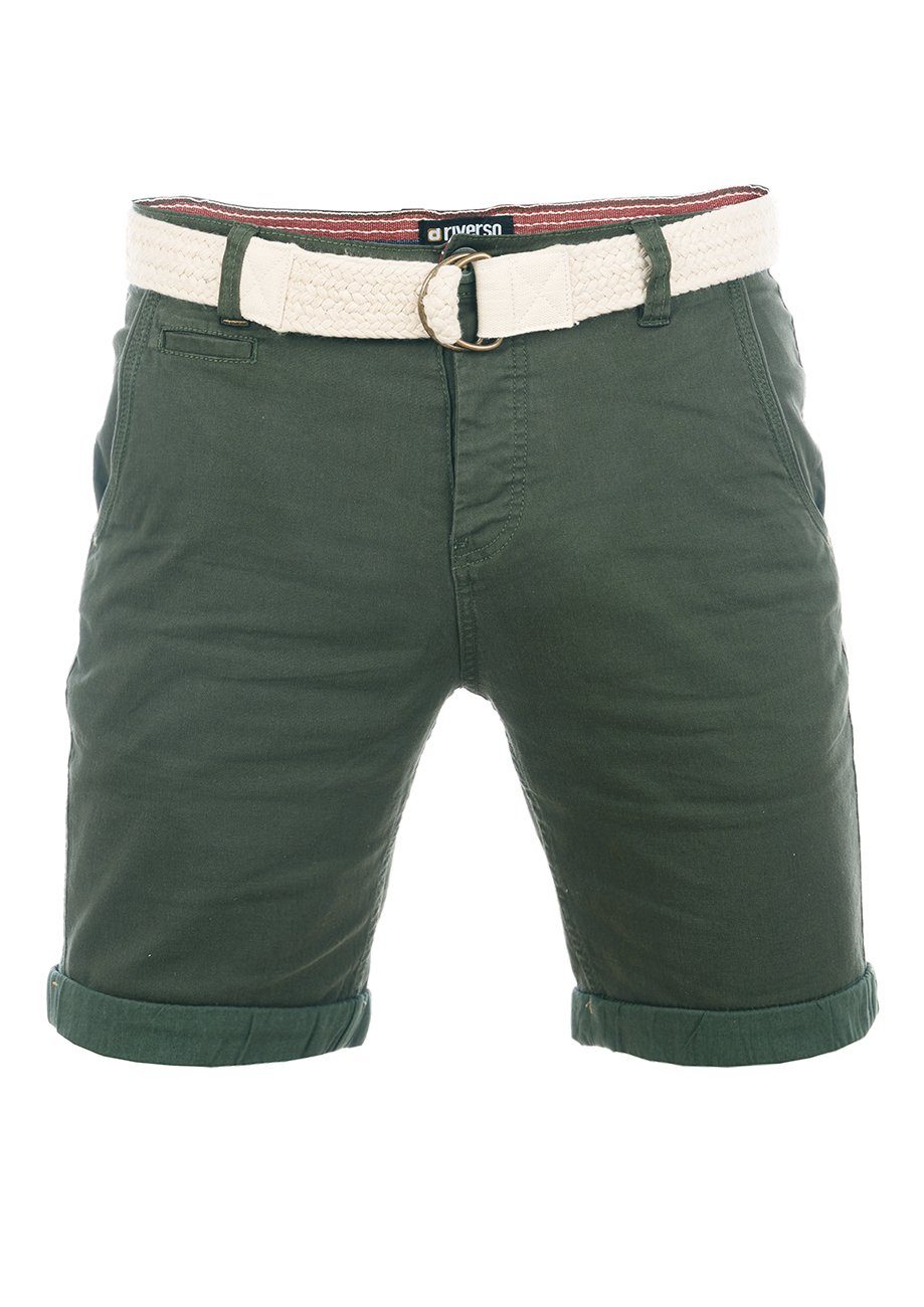 riverso Kurze Hosen Herren Sommer Chino Shorts mit Gürtel Regular Fit RIVHe günstig online kaufen