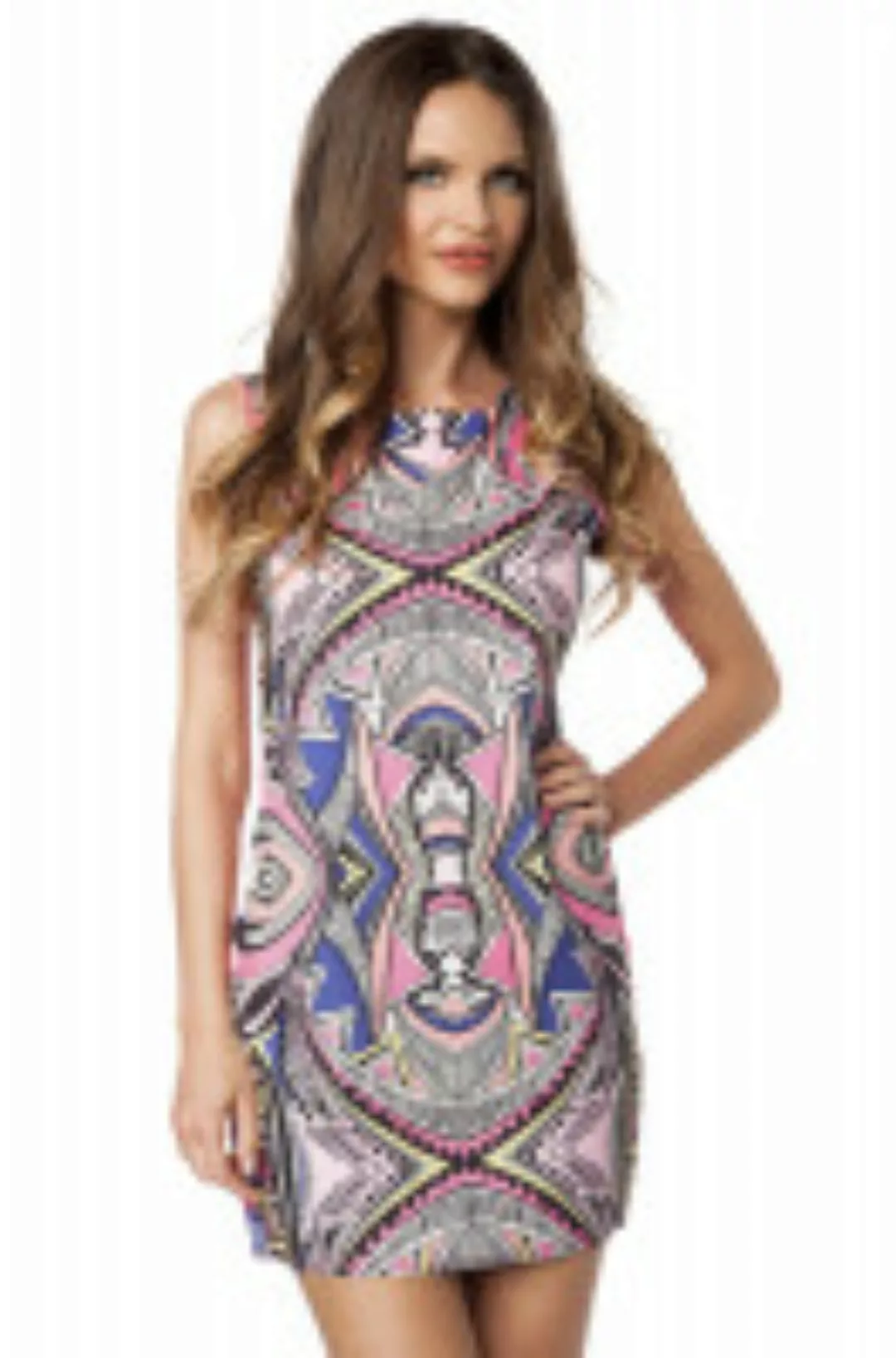 Kleid mit farbenfrohem Print günstig online kaufen