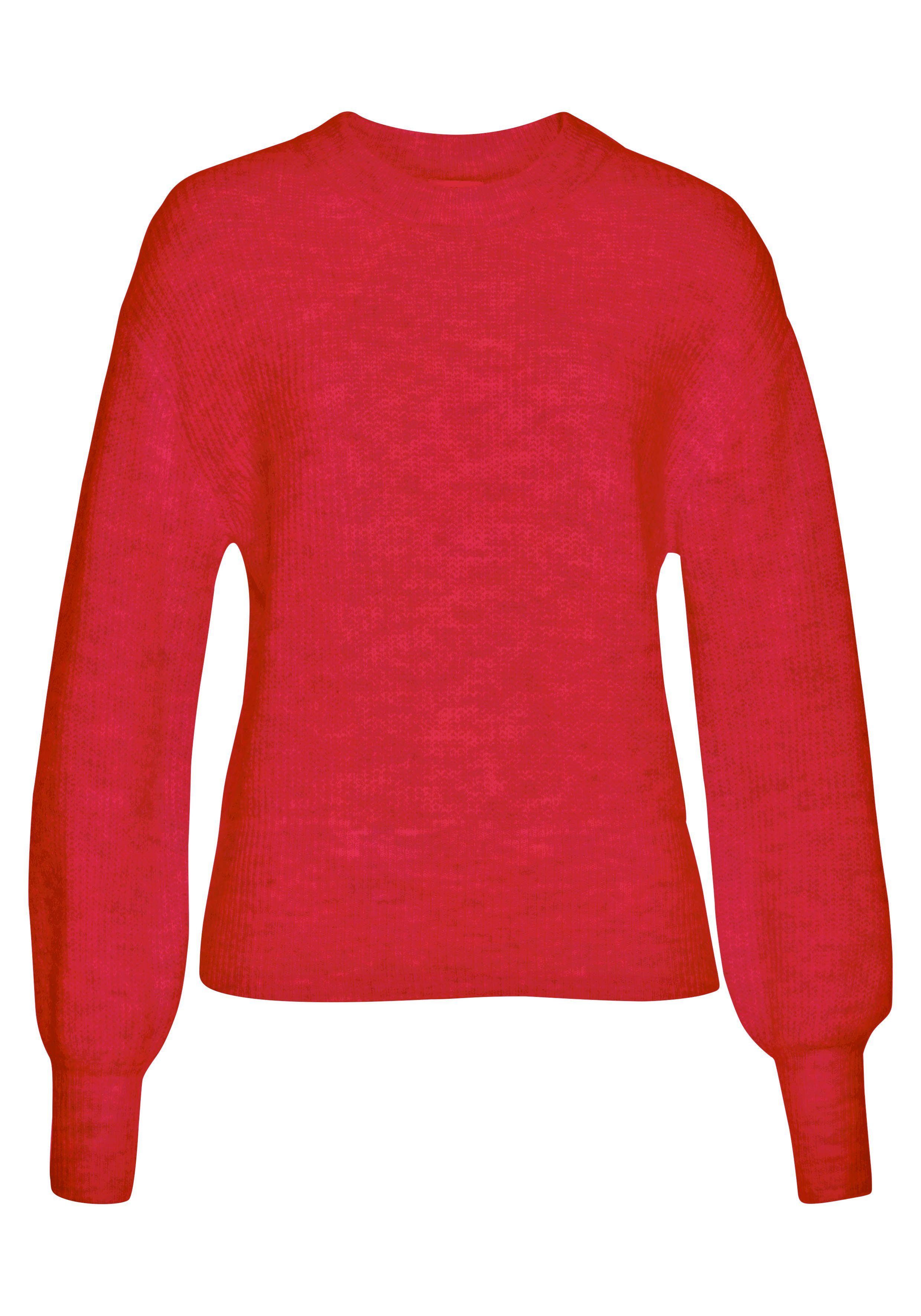 LASCANA Strickpullover, in Melange-Optik, lockerer Damenpullover, Basic günstig online kaufen