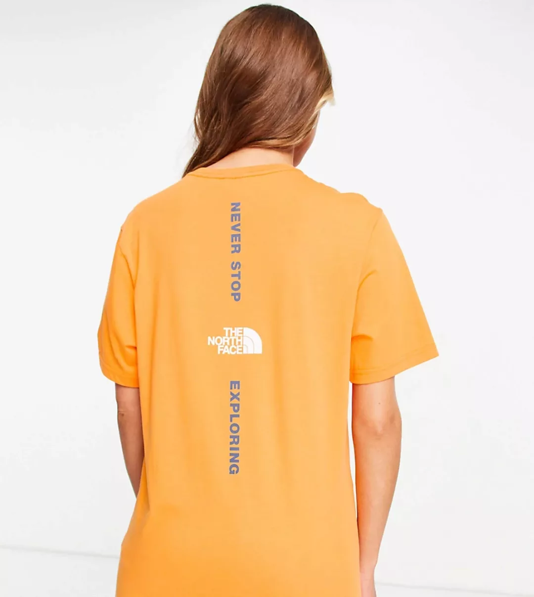 The North Face – Vertical – T-Shirt in Orange – exklusiv bei ASOS günstig online kaufen