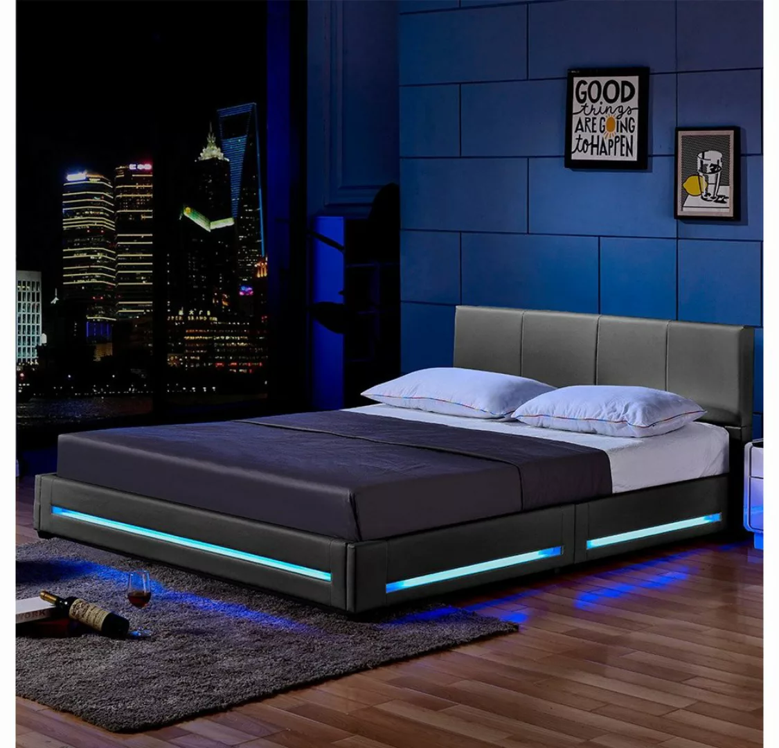 HOME DELUXE Bett LED Bett ASTEROID (Set, 2-tlg., Bettkasten und Lattenrost) günstig online kaufen