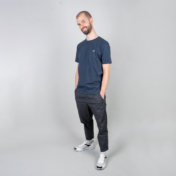 Herren T-shirt Aus Bio-baumwolle Goaty - Dunkelgrau/dunkelblau günstig online kaufen
