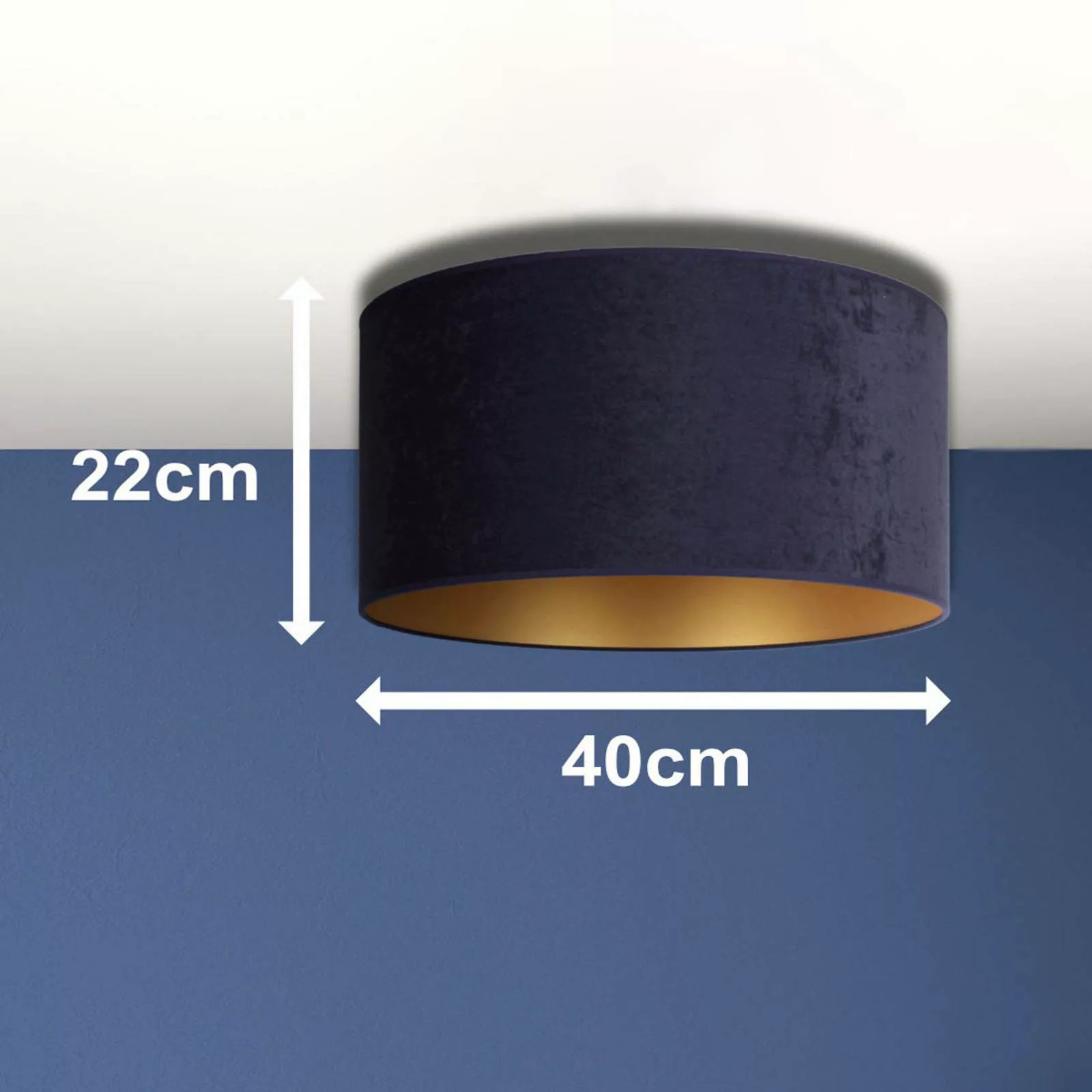Deckenlampe Golden Roller Ø 40cm dunkelblau/gold günstig online kaufen
