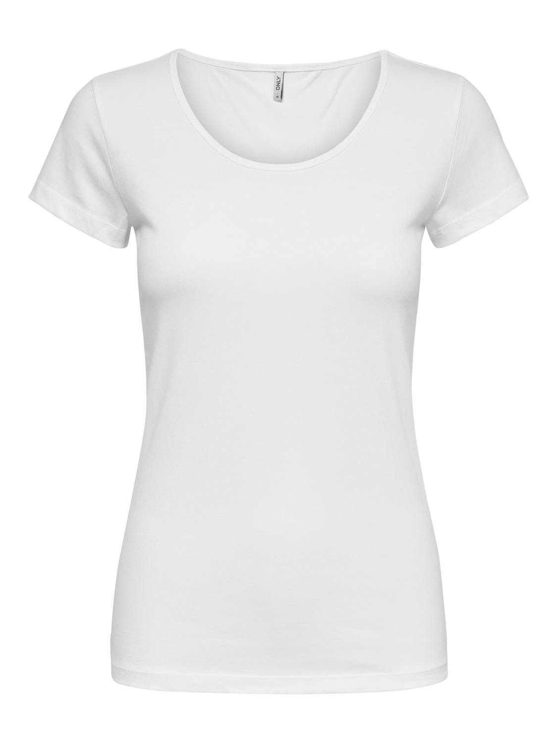 ONLY Rundhalsshirt "ONLLIVE – Rundhalsshirt mit figurbetonter Silhouette", günstig online kaufen