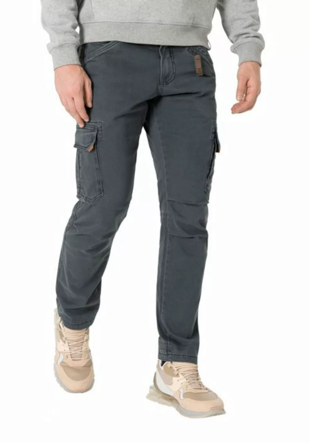 Timezone Herren Cargo Hose REGULAR BENTZ - Regular Fit - Braun Grau Grün günstig online kaufen