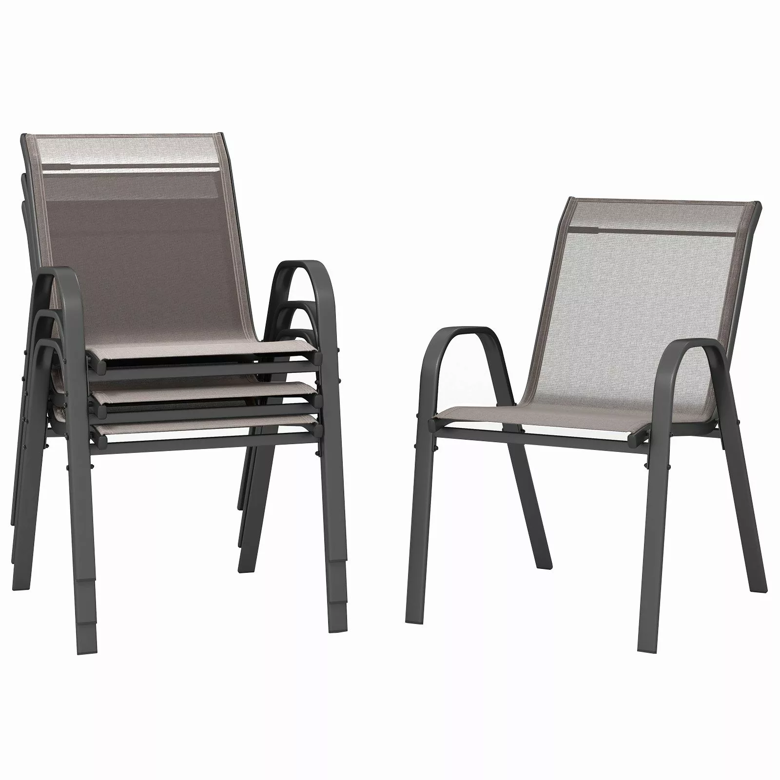 COSTWAY Gartenstuhl (4 St), Stapelstühle, aus günstig online kaufen