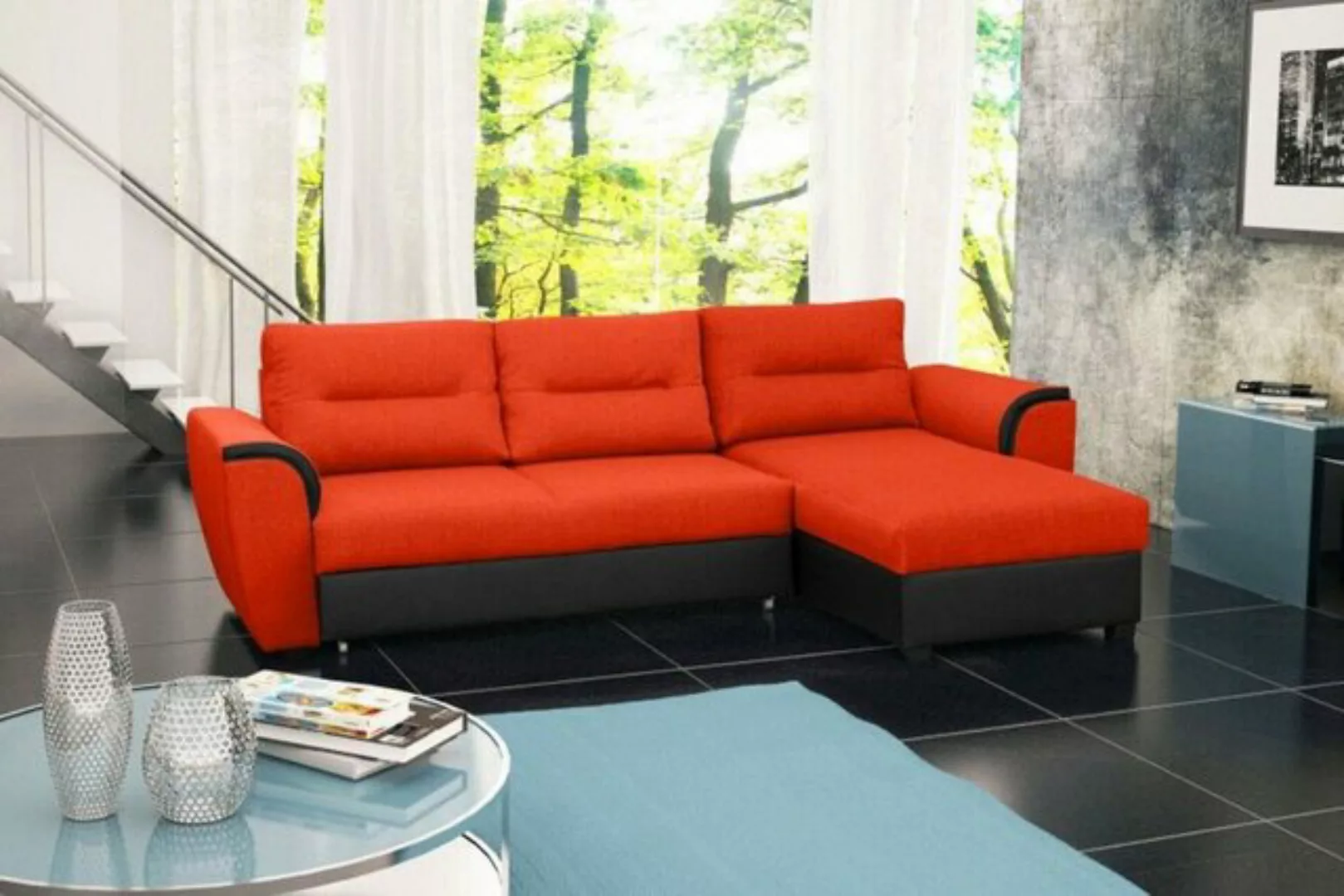 JVmoebel Ecksofa, Sofa Schlafsofa Designer Sofa mit Bettfunktion + Bettkast günstig online kaufen