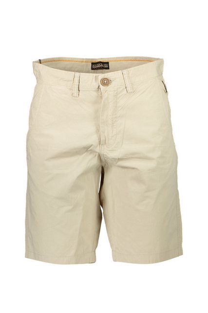 Napapijri 5-Pocket-Hose Beige Herren Bermuda-Shorts mit Stickerei und prakt günstig online kaufen