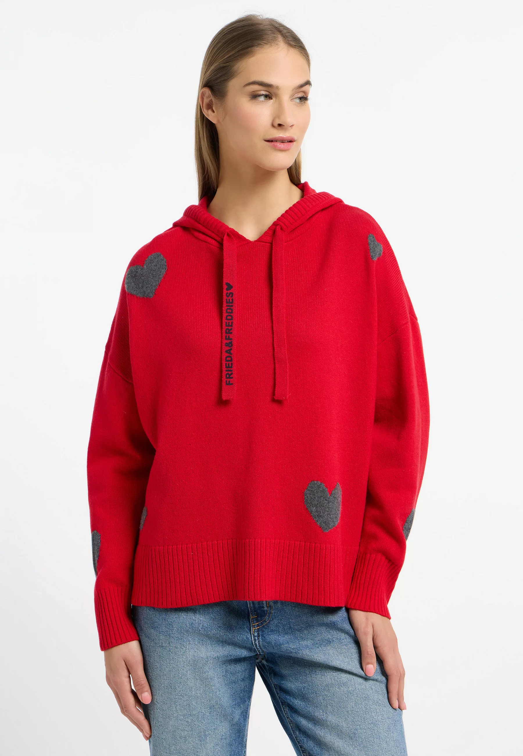 Frieda & Freddies Strickpullover "Hoodie", mit dezenten Farbdetails günstig online kaufen