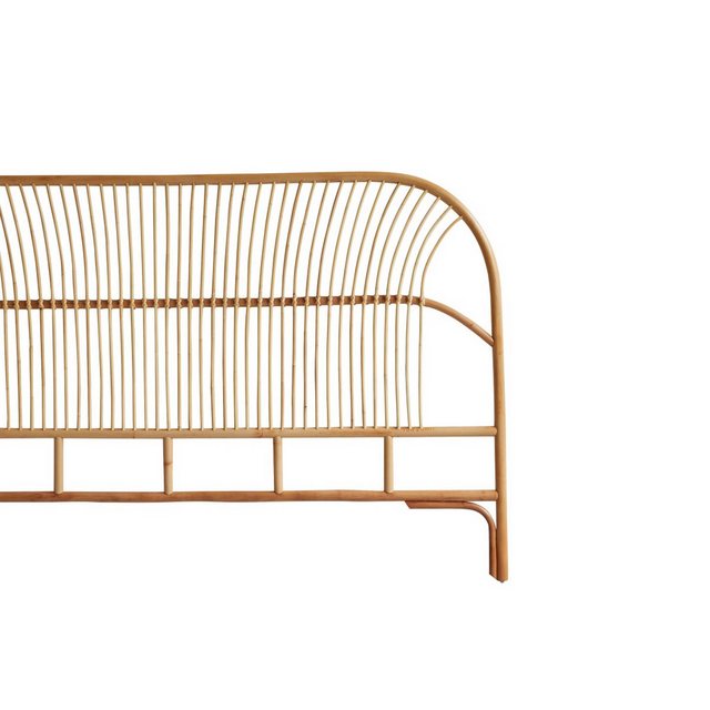 Tikamoon Massivholzbett Colette Bett-Kopfteil aus Rattan 180 cm günstig online kaufen