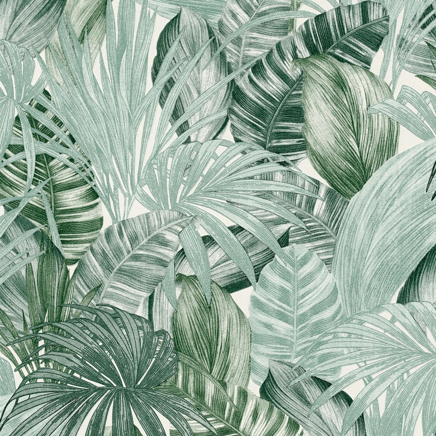 Bricoflor Palmen Tapete Exotisch Grüne Vliestapete mit Palmenblättern für S günstig online kaufen