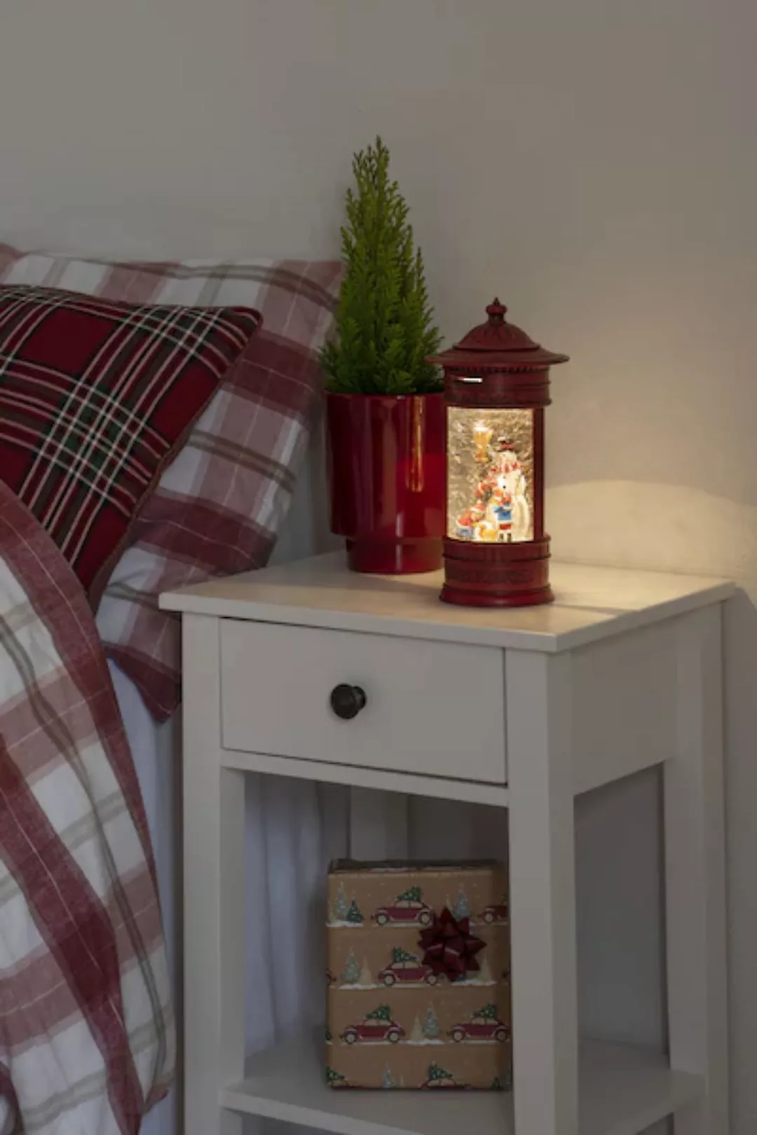 KONSTSMIDE LED Laterne »Weihnachtsdeko rot«, 1 flammig-flammig günstig online kaufen
