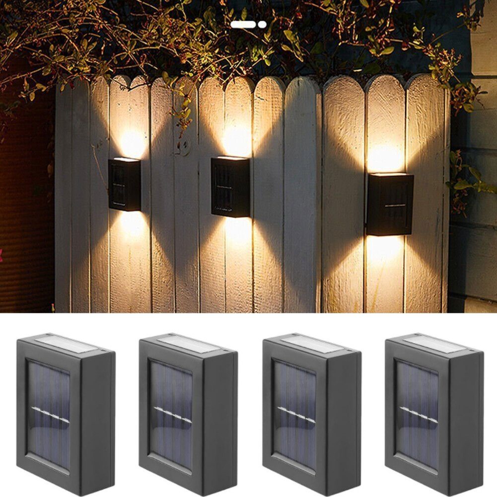 LETGOSPT Außen-Wandleuchte 4er LED Solarleuchte Up günstig online kaufen