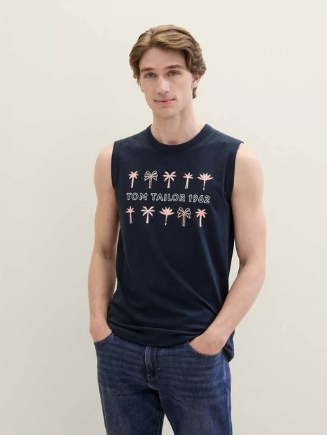TOM TAILOR T-Shirt Print Tanktop mit Bio-Baumwolle günstig online kaufen