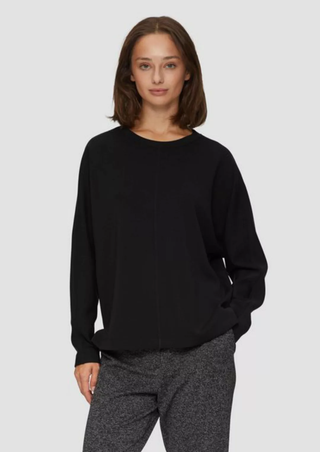 s.Oliver Sweatshirt - Scuba Sweatshirt - Basic Longsleeve mit Fledermausärm günstig online kaufen