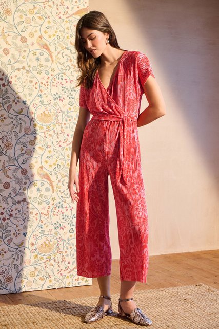 Next Jumpsuit William Morris Gemusterter Plissée-Overall (1-tlg) günstig online kaufen