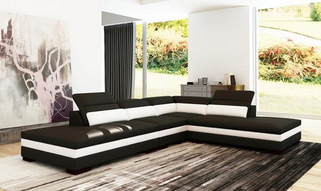 JVmoebel Ecksofa Ledersofa Couch Wohnlandschaft Eck Design Modern Sofa 5127 günstig online kaufen